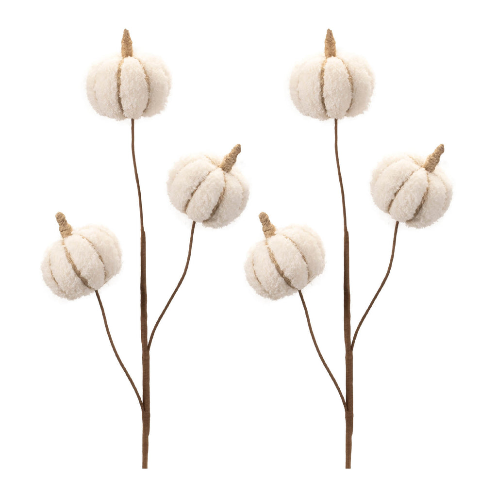 Six Cream Cream Fall Mini Pumpkins Wreath Sprays