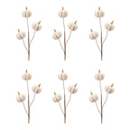 Six Cream Cream Fall Mini Pumpkins Wreath Sprays