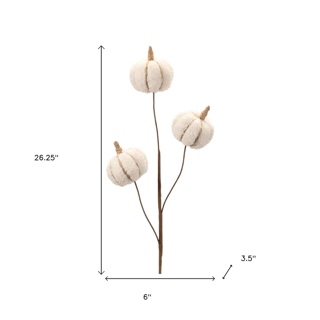 Six Cream Cream Fall Mini Pumpkins Wreath Sprays