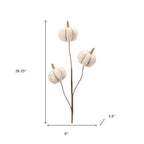 Six Cream Cream Fall Mini Pumpkins Wreath Sprays