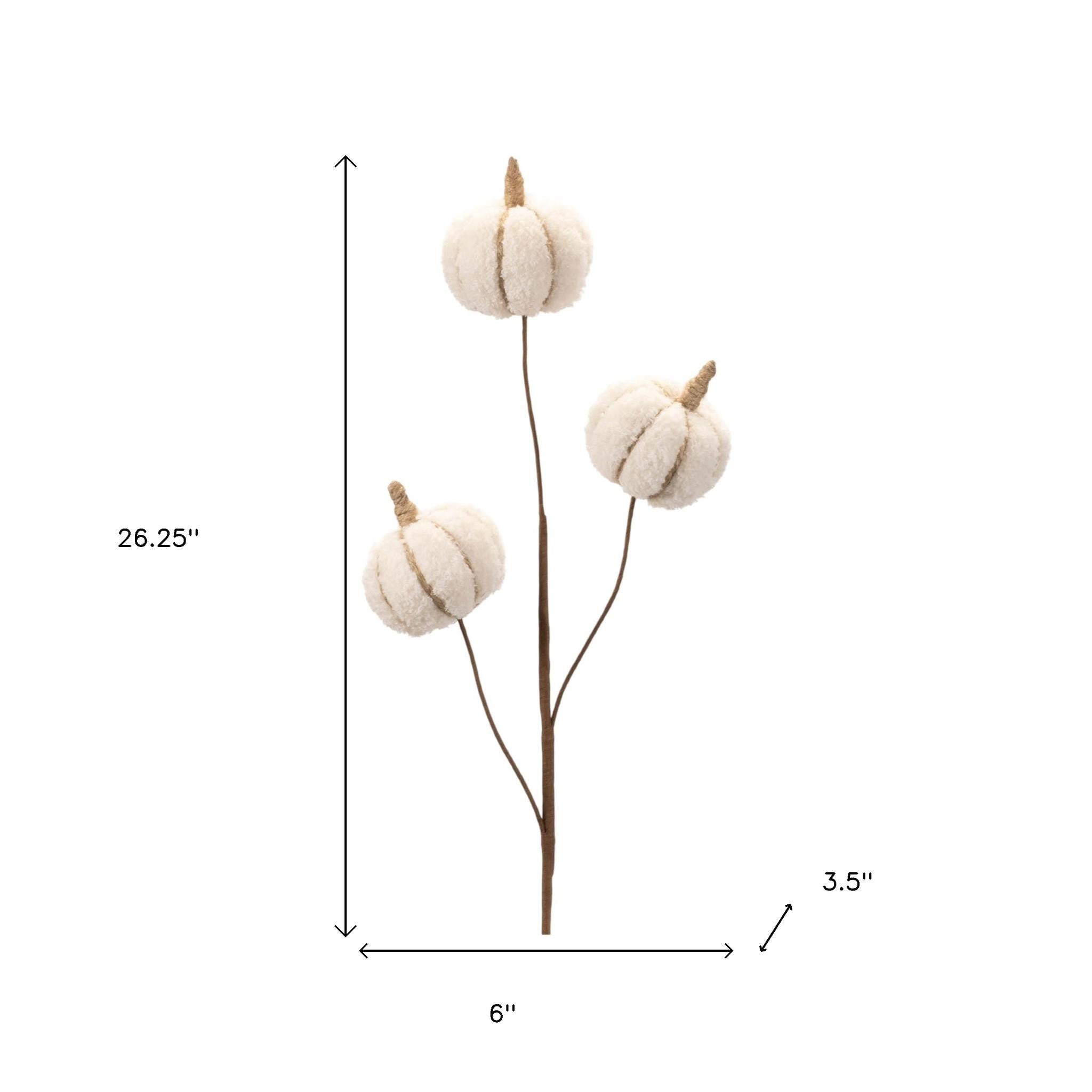 Six Cream Cream Fall Mini Pumpkins Wreath Sprays