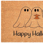17" X 29" Natural And Brown Halloween Halloween Happy Halloween Outdoor Coir Door Mat